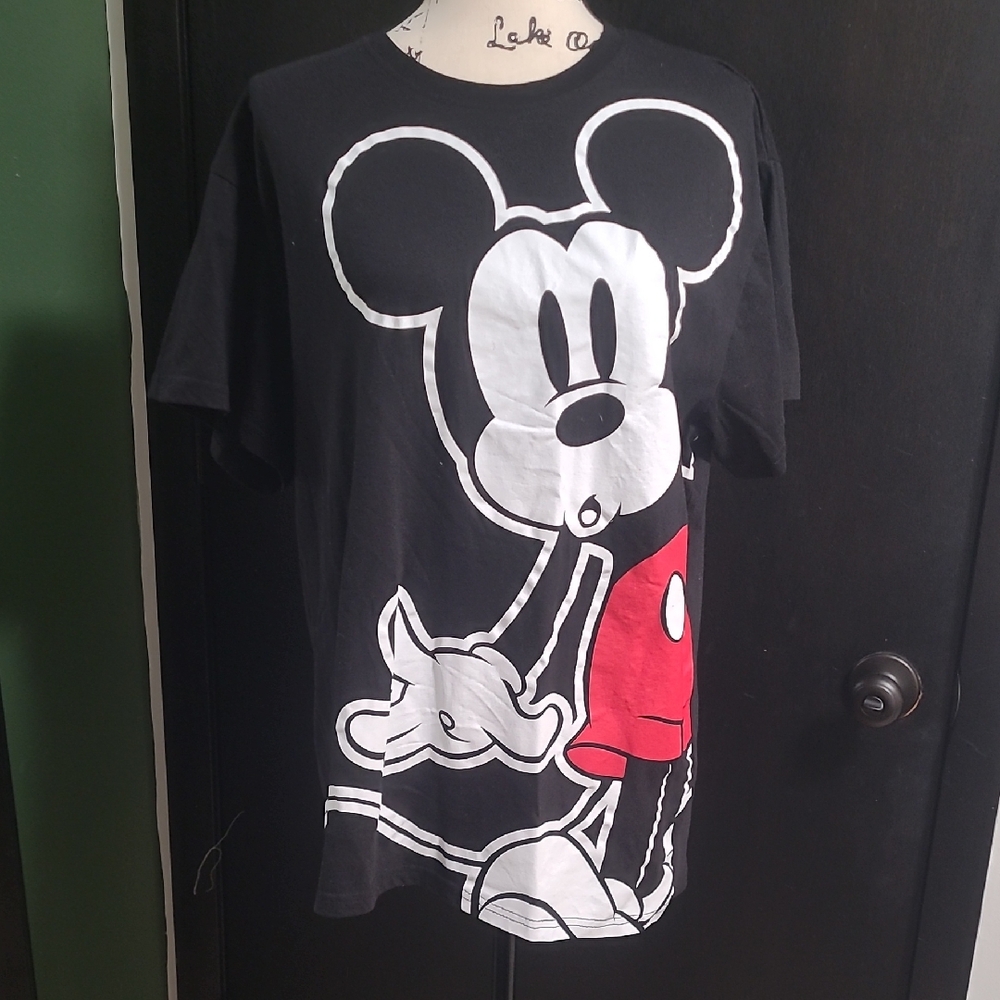 Disney Black and Red Mickey Mouse Tee